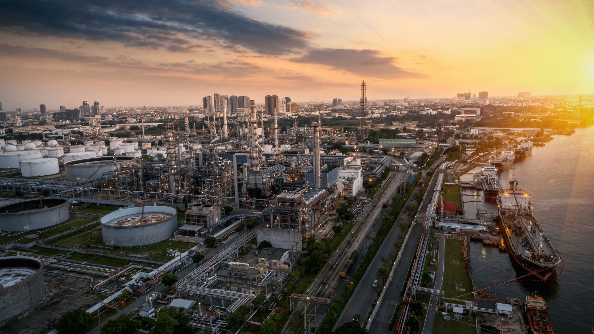 home banner 1 – industrial refinery factory petrochemical plant